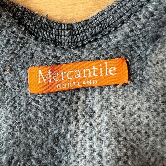 MERCANTILE PORTLAND LUXURY WRAP SHAWL CAPE COLORBLOCK  WOOL COUNTRY CHIC MODERN - Picture 10 of 10